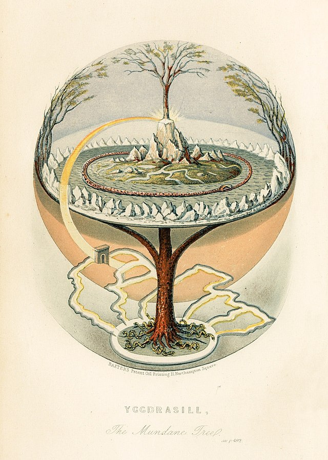 Baxters Patent Oil Printing 11 Northampton square Yggdrasil, The Mundane Tree by Oluf Olufsen Bagge (1847)